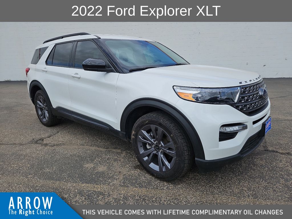 White Metallic 2022 Ford Explorer SUV / Crossover All-Wheel Drive Automatic