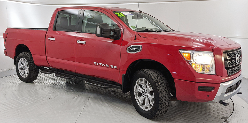 Red Alert 2021 Nissan Titan Pickup Truck 9-Speed Automatic