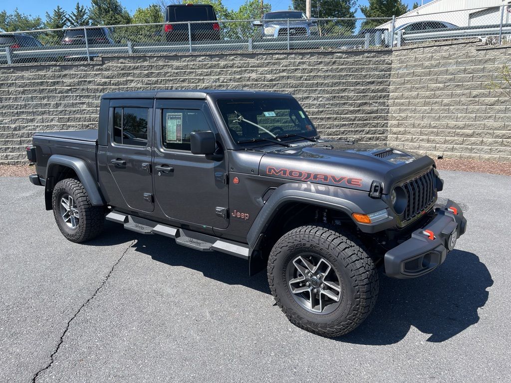 Gray (Granite Crystal Metallic Clearcoat) 2024 Jeep Gladiator Mojave Crew Cab 4WD Pickup Truck Four-Wheel Drive 8-Speed Automatic