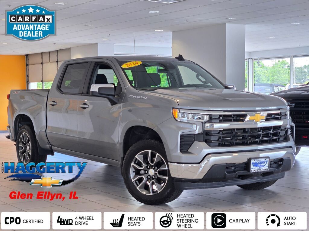 Sterling Gray Metallic 2024 Chevrolet Silverado 1500 Pickup Truck Four-Wheel Drive 8-Speed Automatic