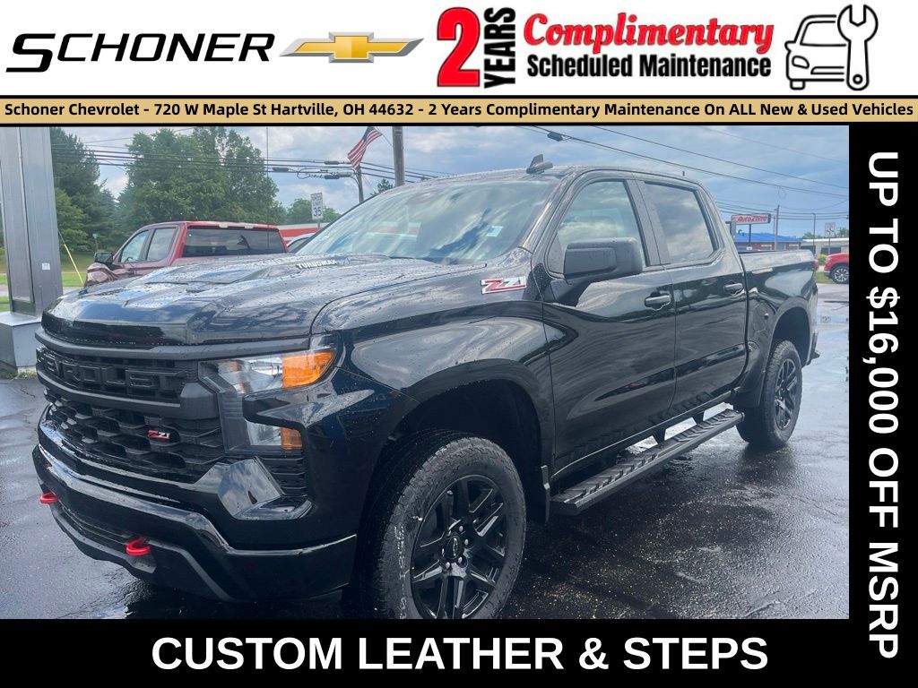 Black 2026 Chevrolet Silverado 1500 Pickup Truck Four-Wheel Drive 8-Speed Automatic