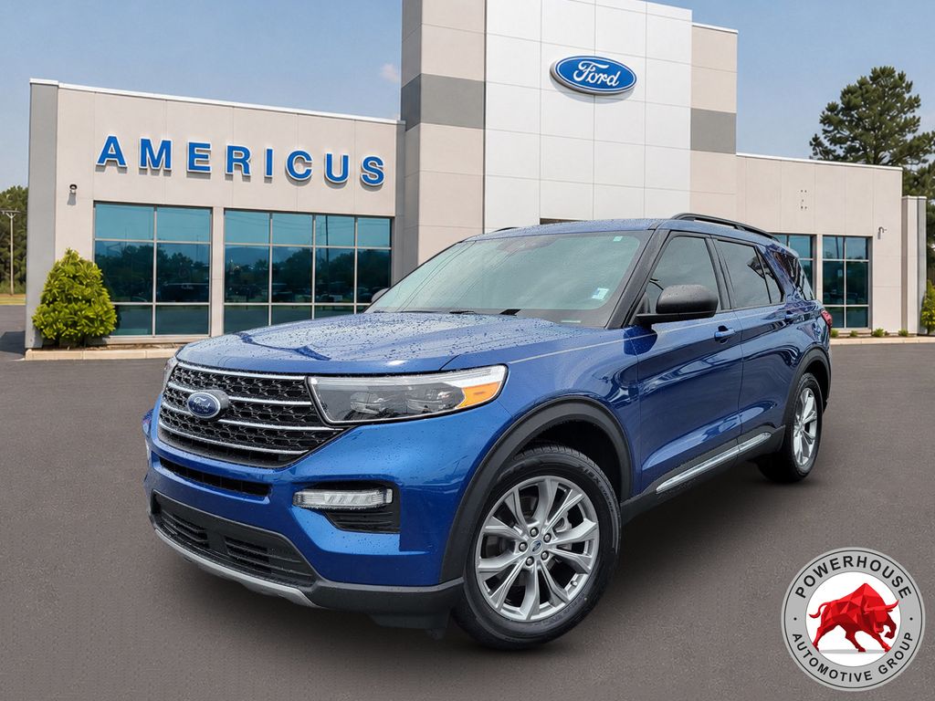 Blue Metallic 2021 Ford Explorer SUV / Crossover Rear-Wheel Drive Automatic