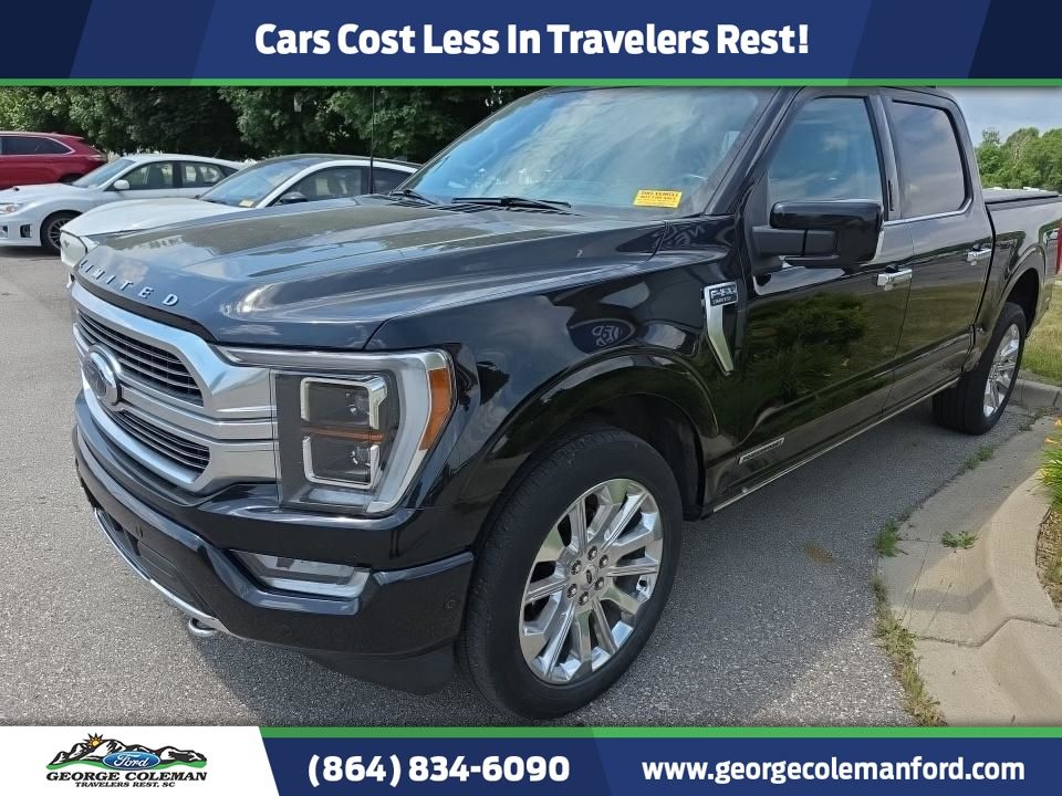 Black Metallic 2023 Ford F-150 Limited SuperCrew 4WD Pickup Truck Four-Wheel Drive Automatic