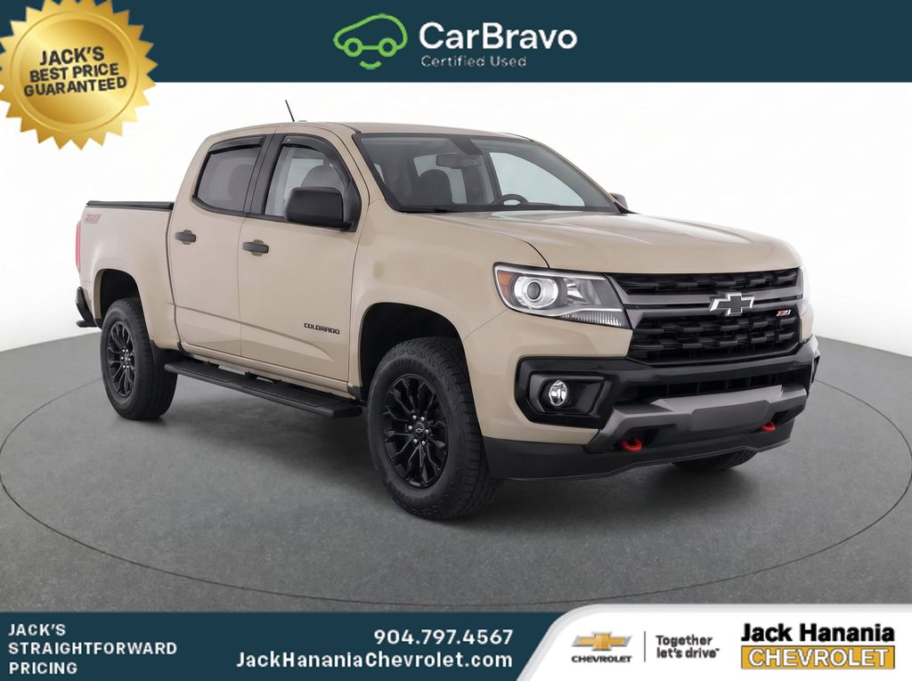 Sand Dune Metallic 2022 Chevrolet Colorado Z71 Crew Cab 4WD Pickup Truck Four-Wheel Drive 8-Speed Automatic