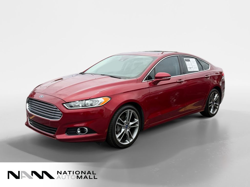 Ruby Red Metallic 2016 Ford Fusion Titanium Sedan Front-Wheel Drive 6-Speed Automatic