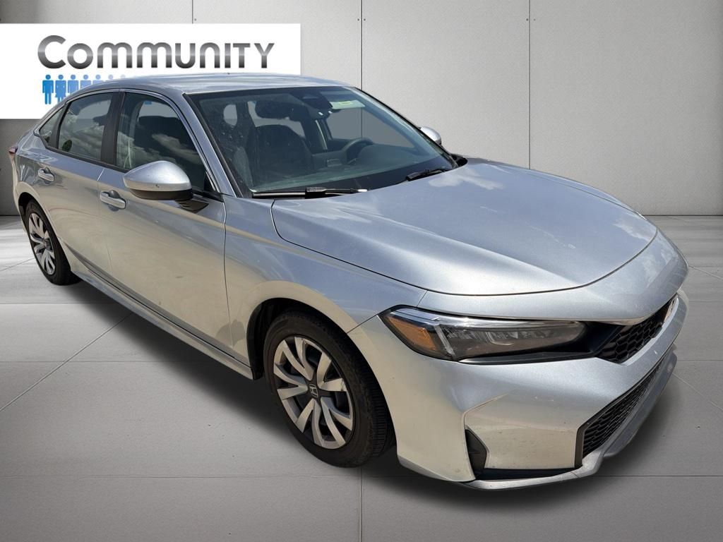 2025 Honda Civic LX Silver at Community Honda