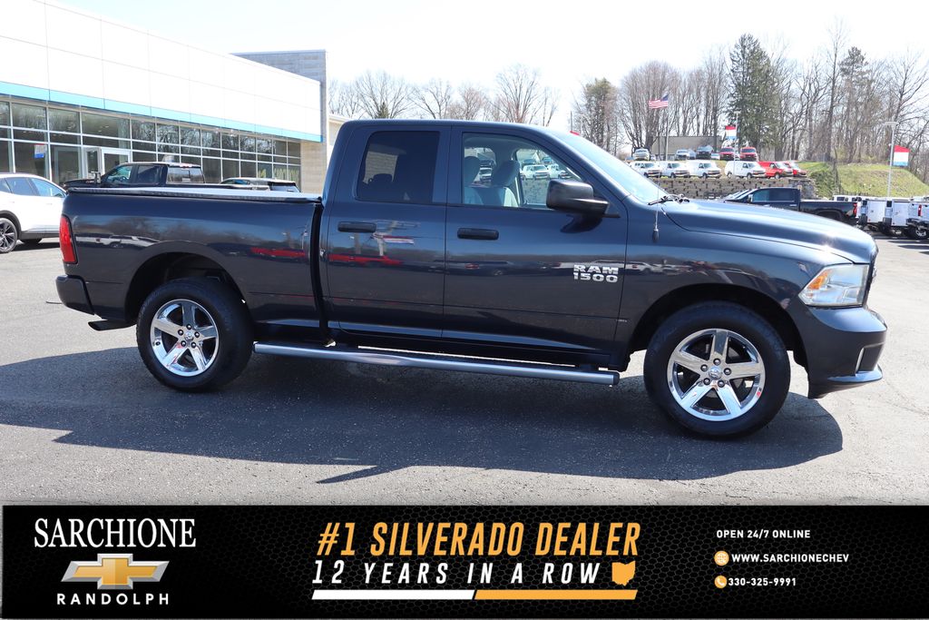 Gray (Maximum Steel Metallic Clearcoat) 2015 RAM 1500 Express Quad Cab 4WD Pickup Truck Four-Wheel Drive 8-Speed Automatic