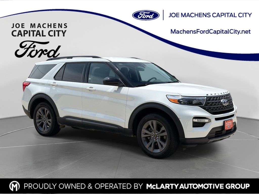 Star White Metallic Tri-Coat 2024 Ford Explorer SUV / Crossover All-Wheel Drive Automatic