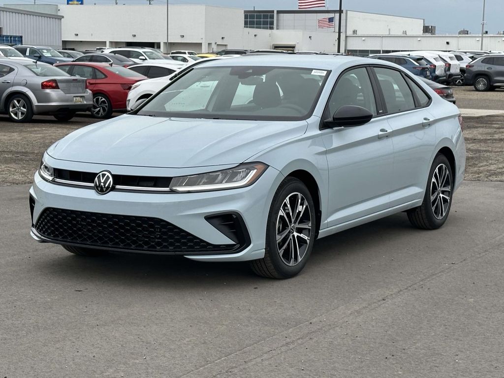 Gray 2026 Volkswagen Jetta Sport FWD Sedan Front-Wheel Drive 8-Speed Automatic