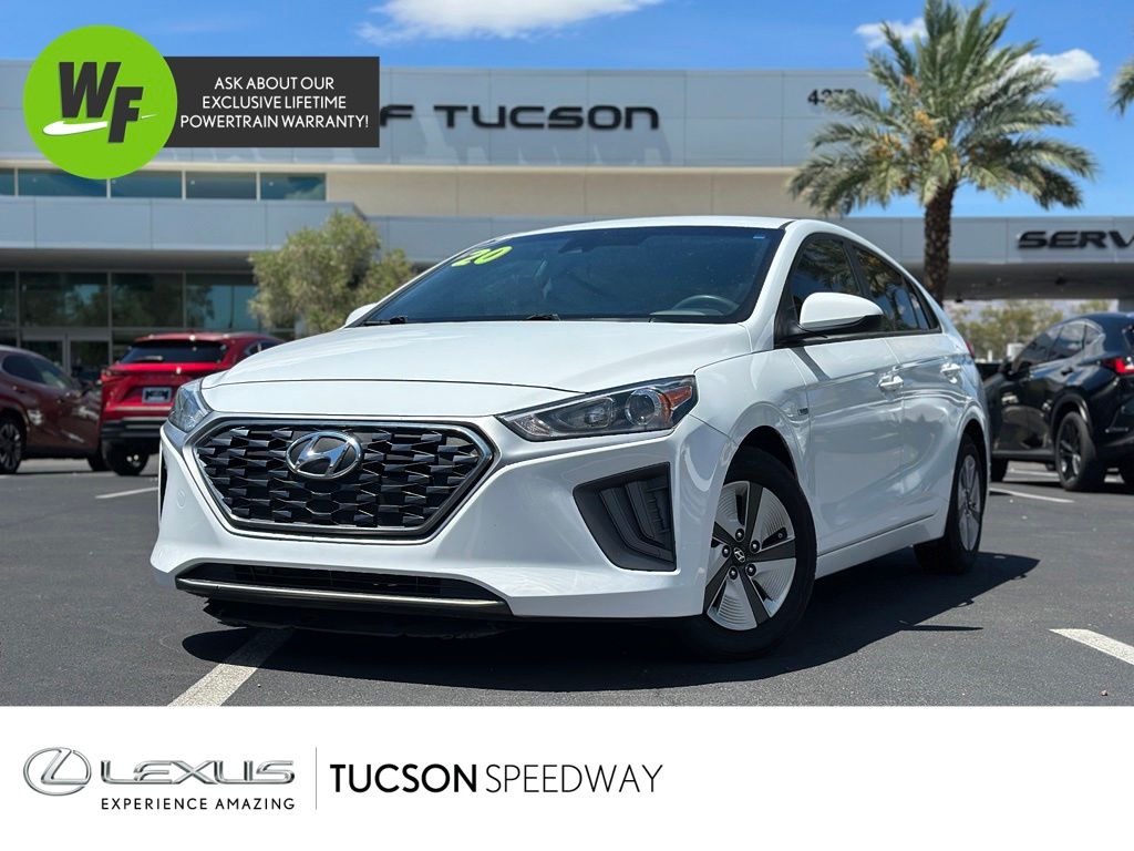 Ceramic White 2020 Hyundai Ioniq Hybrid Hatchback Front-Wheel Drive 6-Speed Dual Clutch