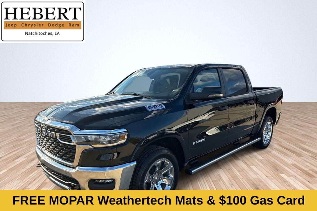 Diamond Black Crystal Pearlcoat 2026 RAM 1500 Big Horn Crew Cab 4WD Pickup Truck Four-Wheel Drive 8-Speed Automatic