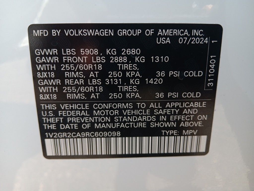 2024 Volkswagen Atlas 2.0T Peak Edition SEL 30