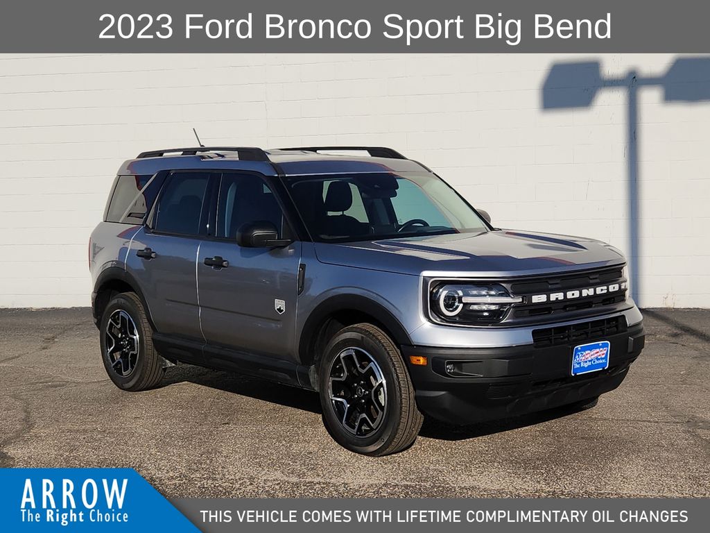 Silver Metallic 2023 Ford Bronco Sport SUV / Crossover All-Wheel Drive 8-Speed Automatic