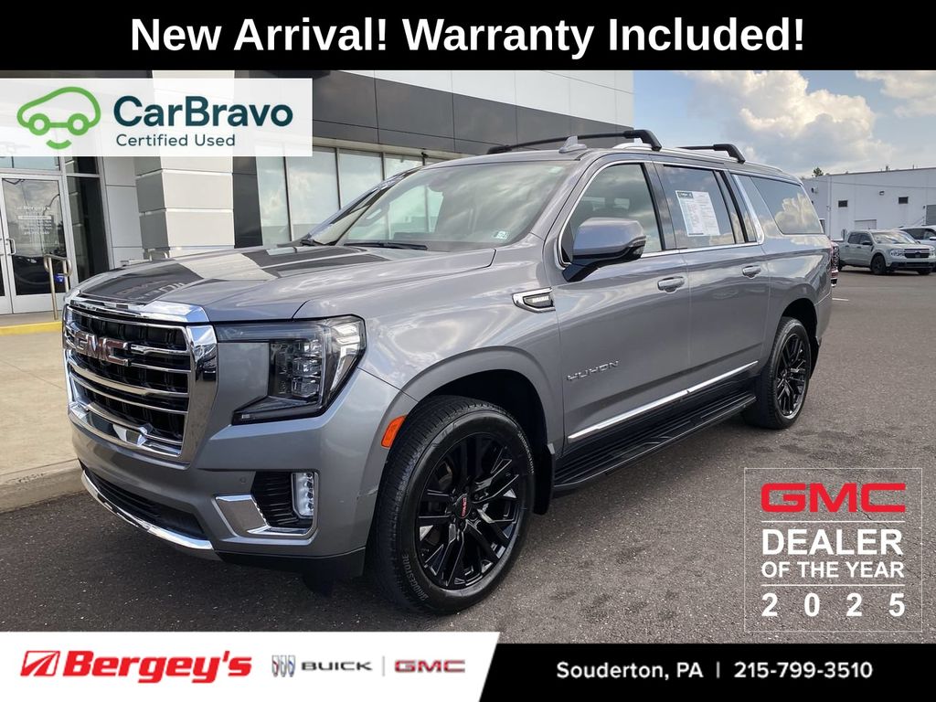 Gray (Satin Steel Metallic) 2021 GMC Yukon XL SUV / Crossover Four-Wheel Drive 