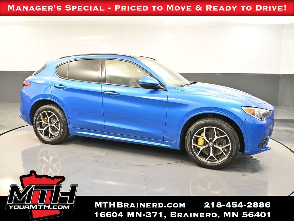 Misano Blue Metallic 2020 Alfa Romeo Stelvio Ti Sport AWD SUV / Crossover All-Wheel Drive 8-Speed Automatic