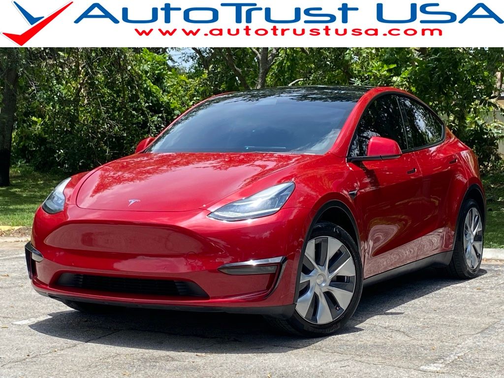 Red Multi-Coat 2022 Tesla Model Y SUV / Crossover All-Wheel Drive 1-Speed Automatic