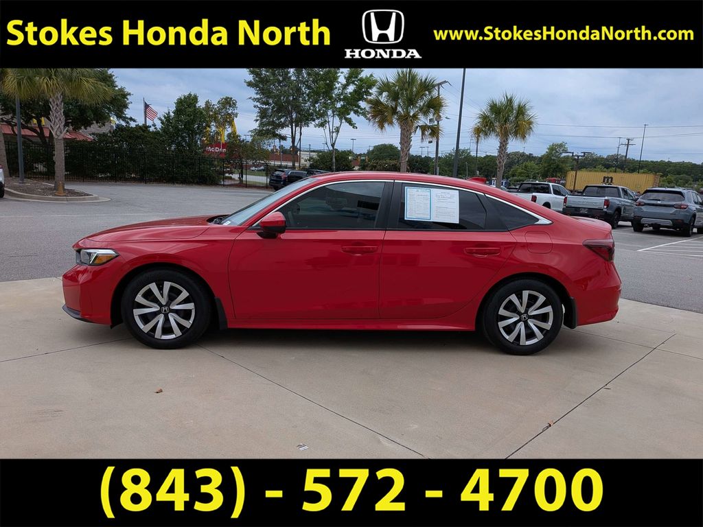 2025 Honda Civic LX Red at Stokes Honda North