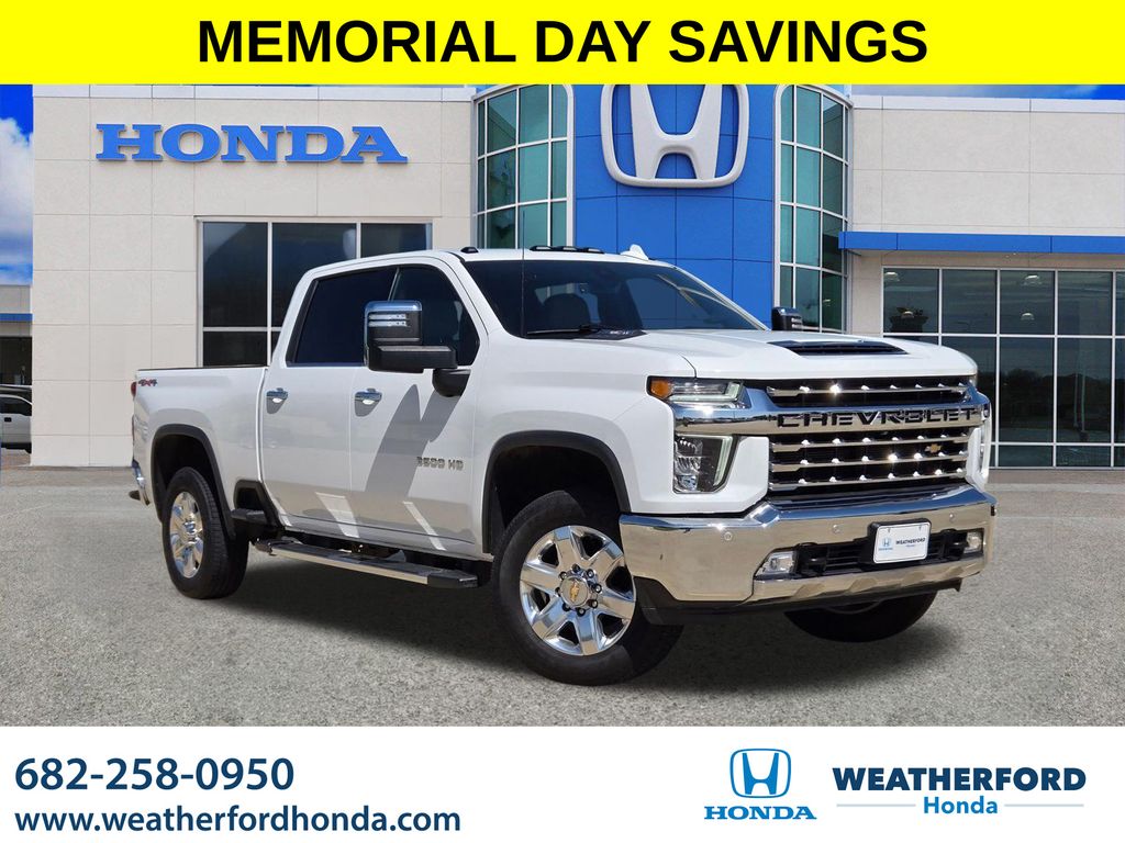 Summit White 2023 Chevrolet Silverado 2500HD LTZ Crew Cab 4WD Pickup Truck Four-Wheel Drive Automatic