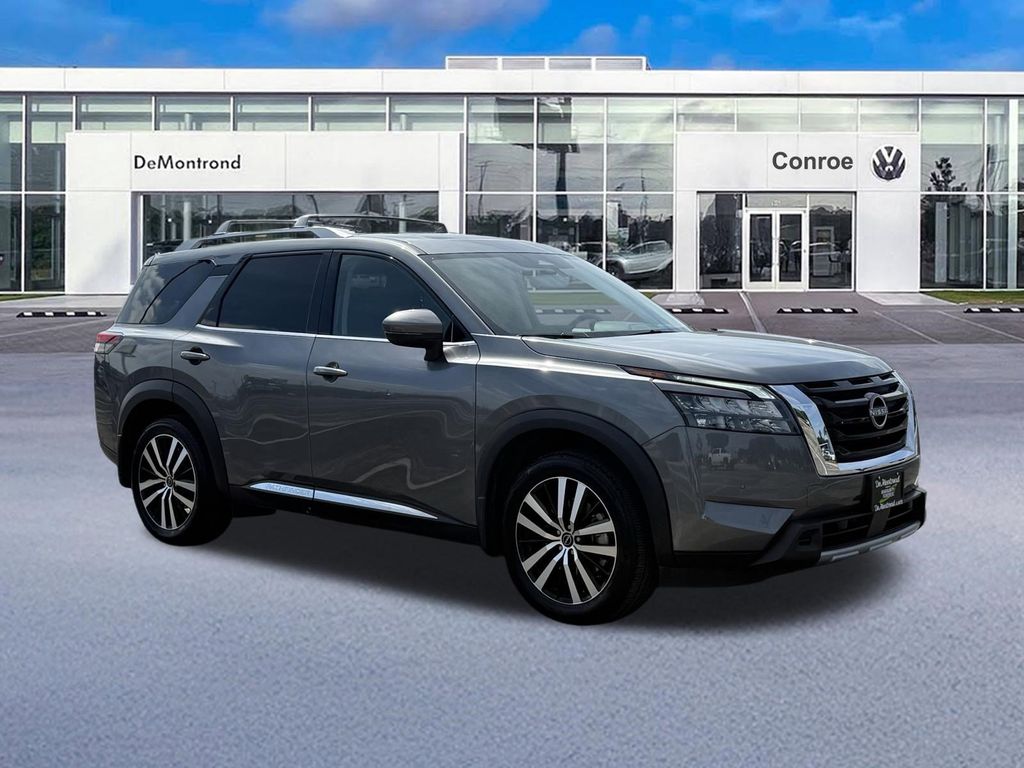 2025 Nissan Pathfinder Platinum Gray at Texan Dodge Chrysler Jeep Ram