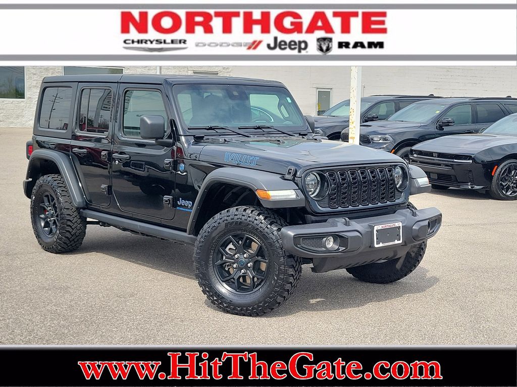 Black Clearcoat 2025 Jeep Wrangler 4xe Willys 4WD SUV / Crossover Four-Wheel Drive 8-Speed Automatic