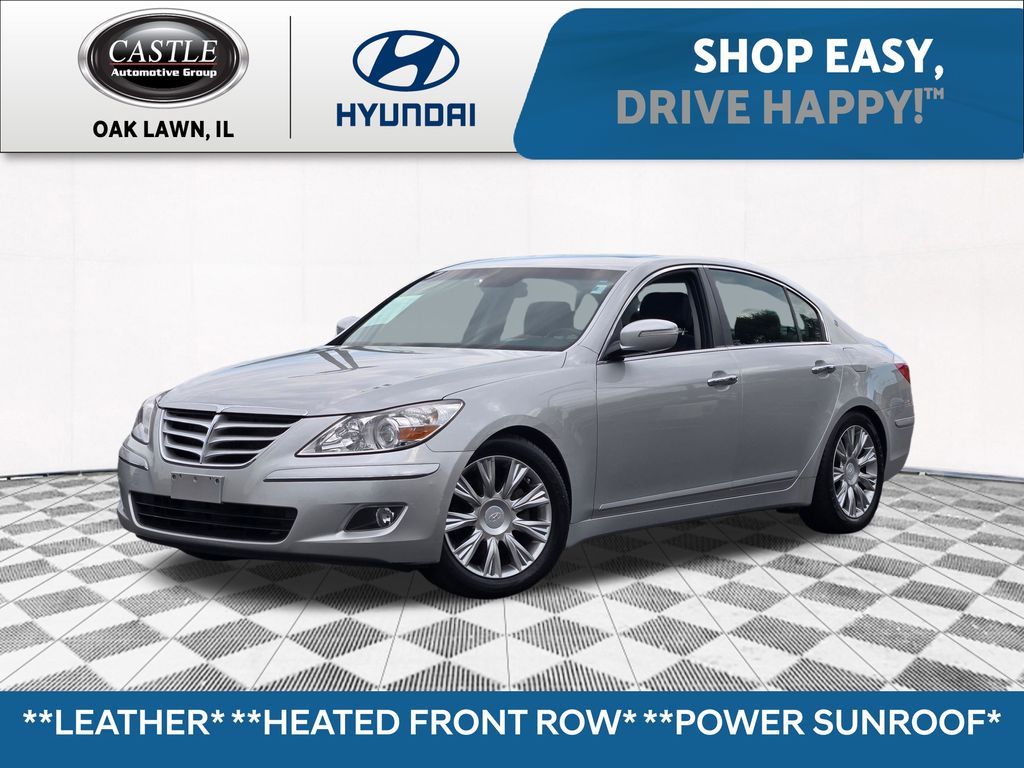 Silver (Platinum Metallic) 2009 Hyundai Genesis Sedan Rear-Wheel Drive 6-Speed Automatic
