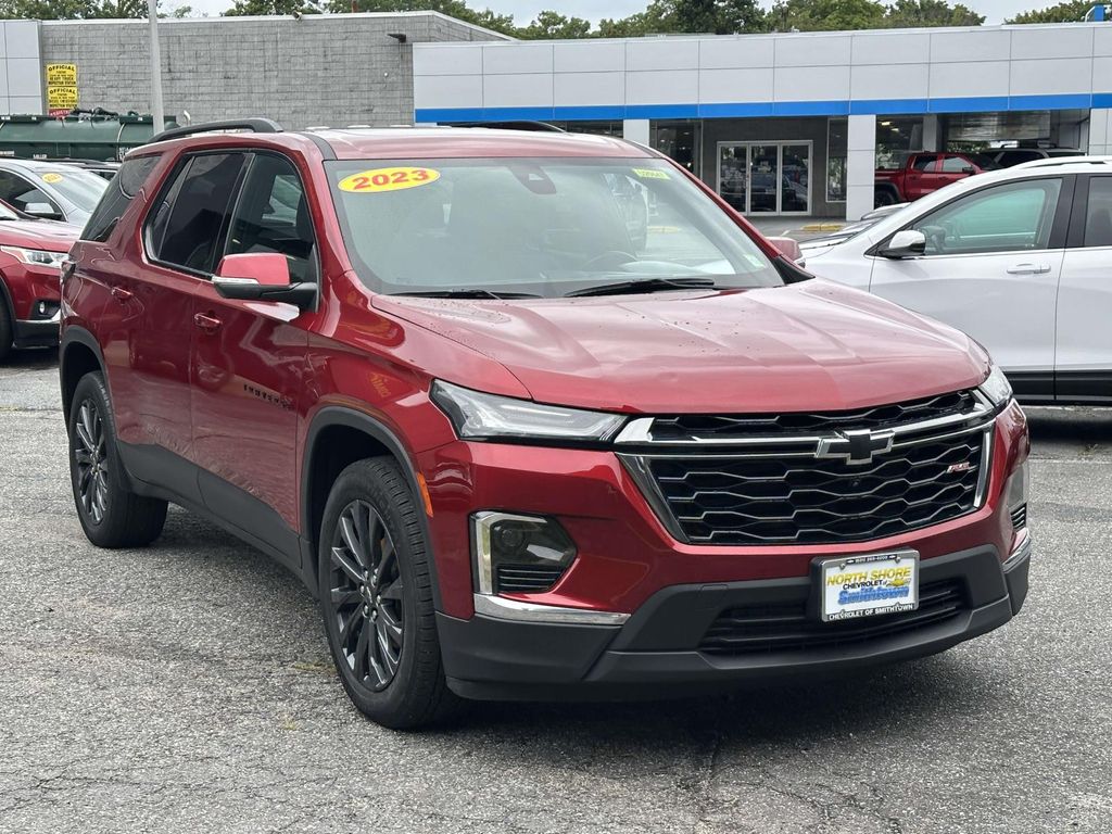 Radiant Red 2023 Chevrolet Traverse SUV / Crossover Four-Wheel Drive 9-Speed Automatic