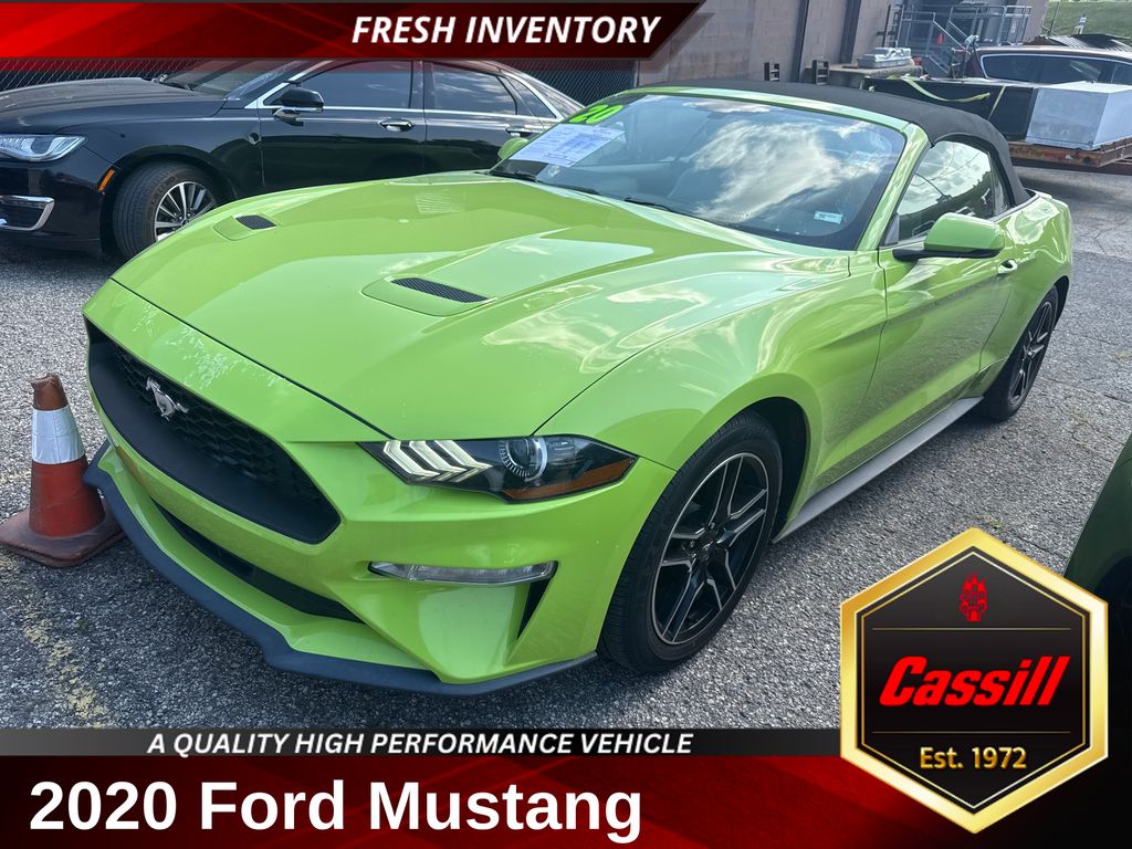 Green (Lime) 2020 Ford Mustang Convertible Rear-Wheel Drive Automatic