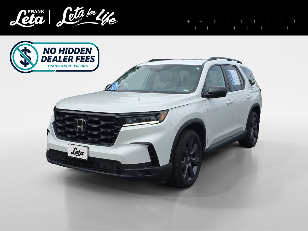 Platinum White Pearl 2023 Honda Pilot Sport AWD SUV / Crossover All-Wheel Drive Automatic
