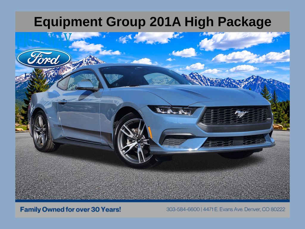 Vapor Blue 2025 Ford Mustang Coupe Rear-Wheel Drive Automatic