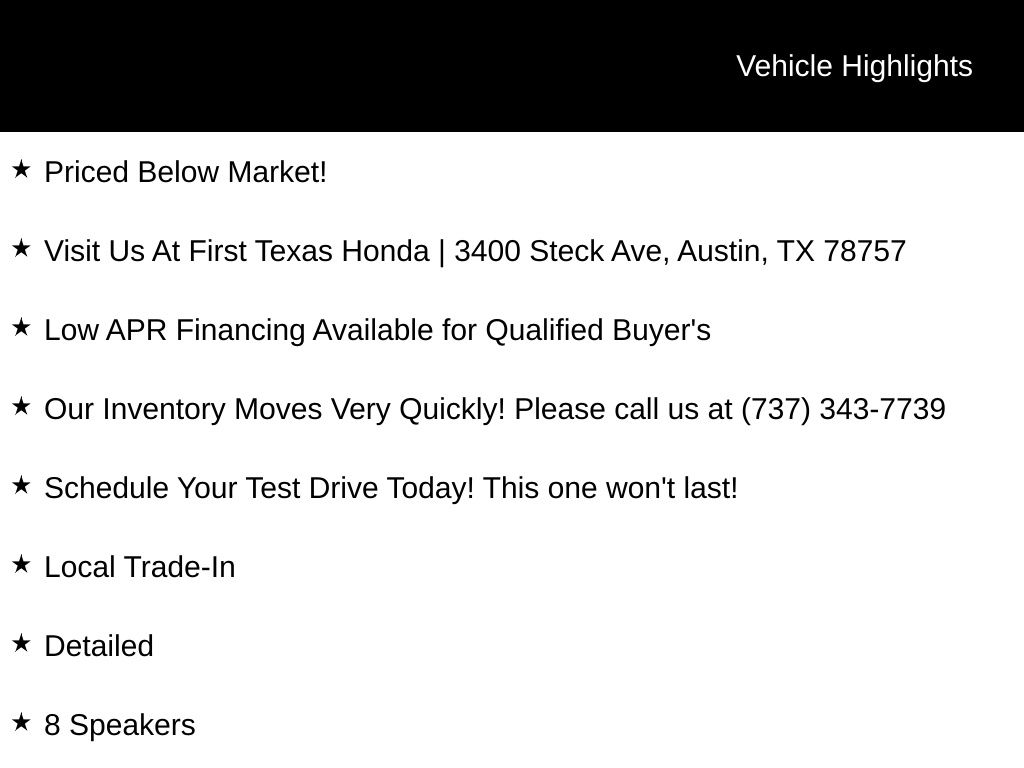 Used Car 2023 Honda Cr-v  Ex-l For Sale Under $30,000 In Austin, Texas