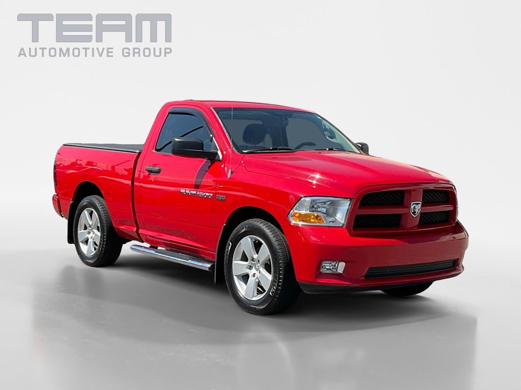 Flame Red Clearcoat 2012 RAM 1500 Pickup Truck 4X2 6-Speed Automatic