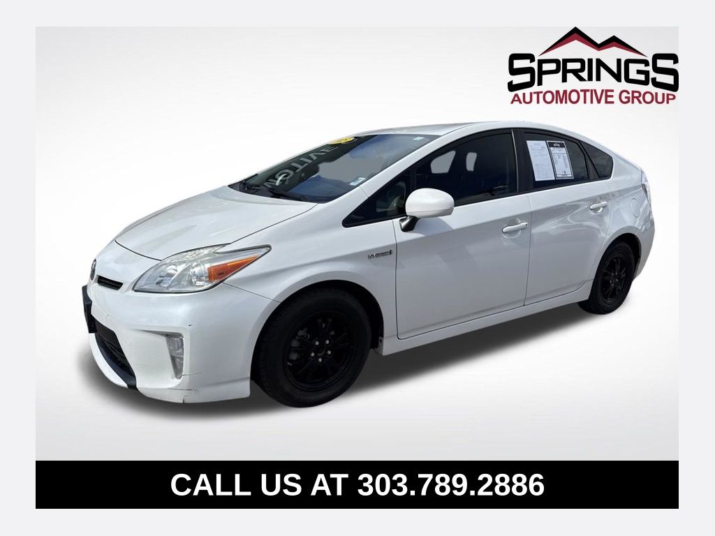 White 2015 Toyota Prius Four Hatchback Front-Wheel Drive Continuously Variable Transmission