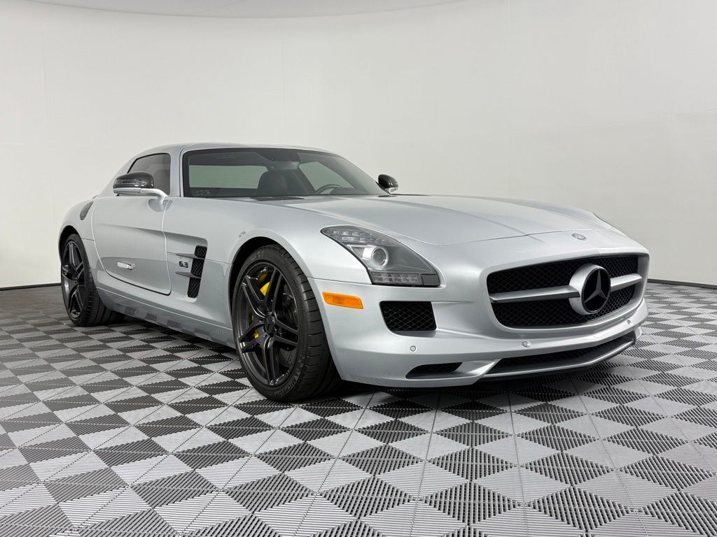 Iridium Silver Metallic 2011 Mercedes-Benz SLS Coupe Rear-Wheel Drive 7-Speed Automatic