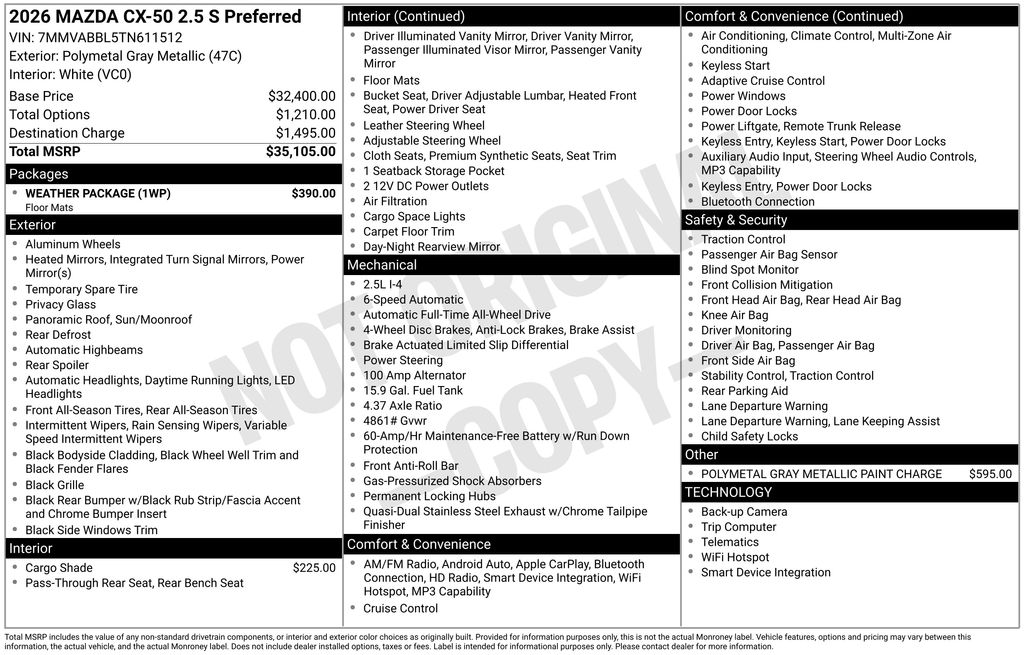 2026 Mazda CX-50 2.5 S Preferred's photo