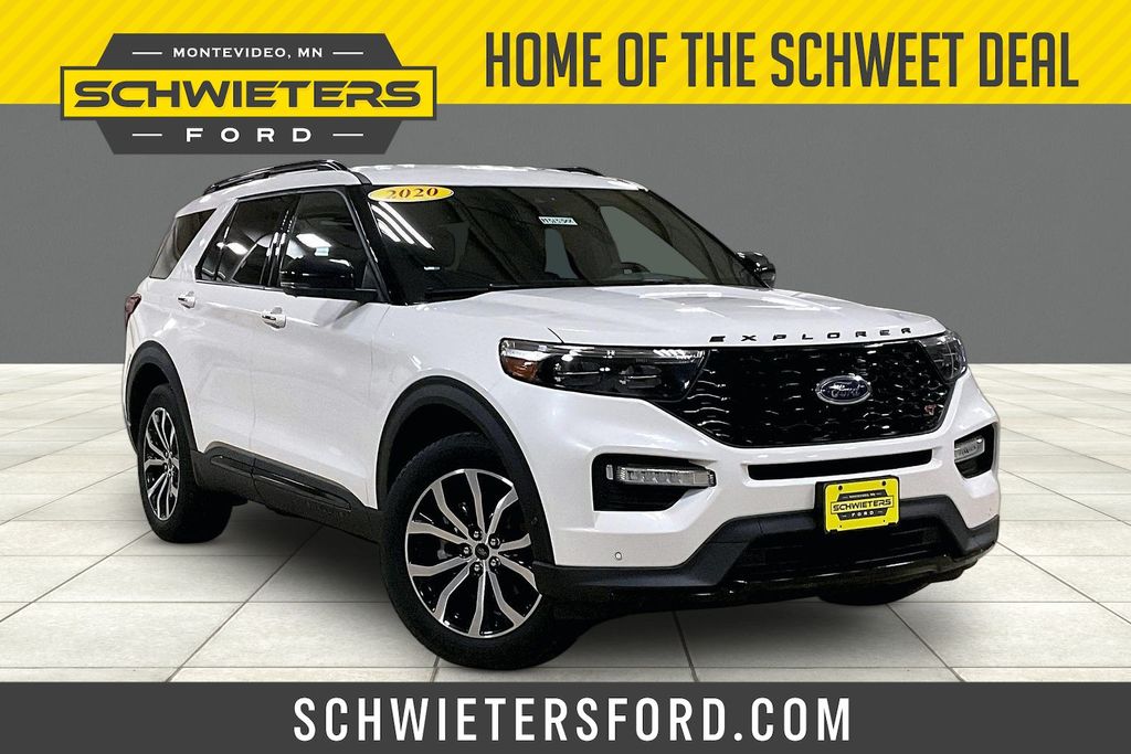 White Metallic 2020 Ford Explorer SUV / Crossover All-Wheel Drive Automatic
