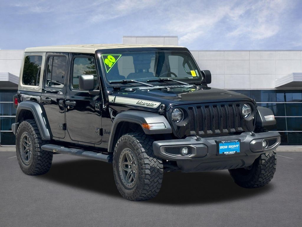 Used 2020 Jeep Wrangler Unlimited Black and Tan with VIN 1C4HJXDN0LW154014 for sale in Kansas City