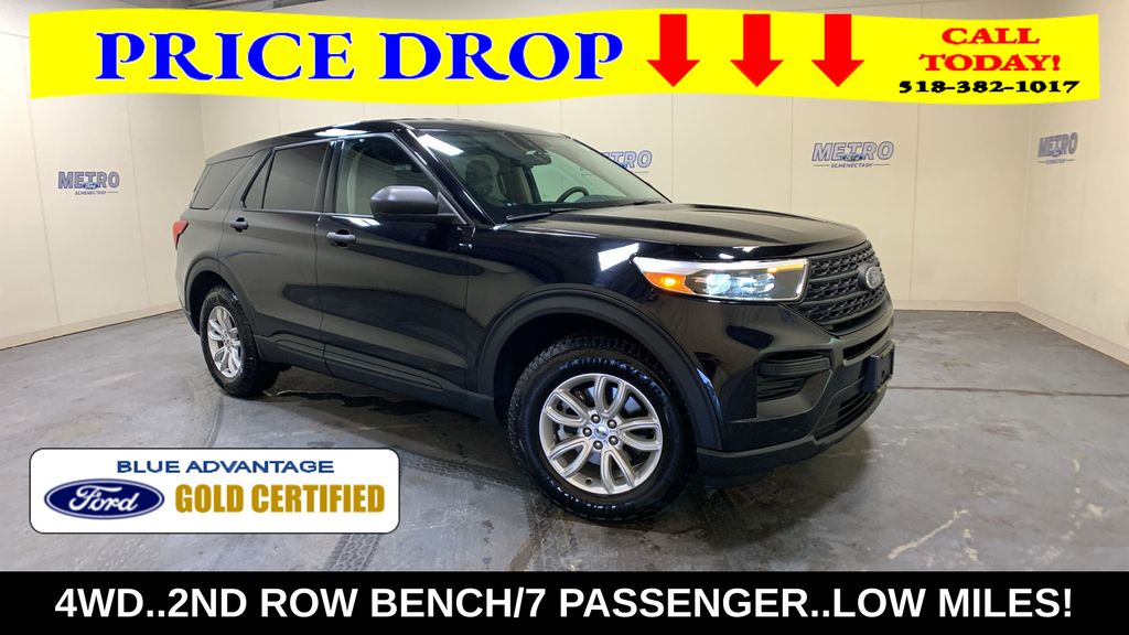 Black Metallic 2021 Ford Explorer SUV / Crossover All-Wheel Drive Automatic