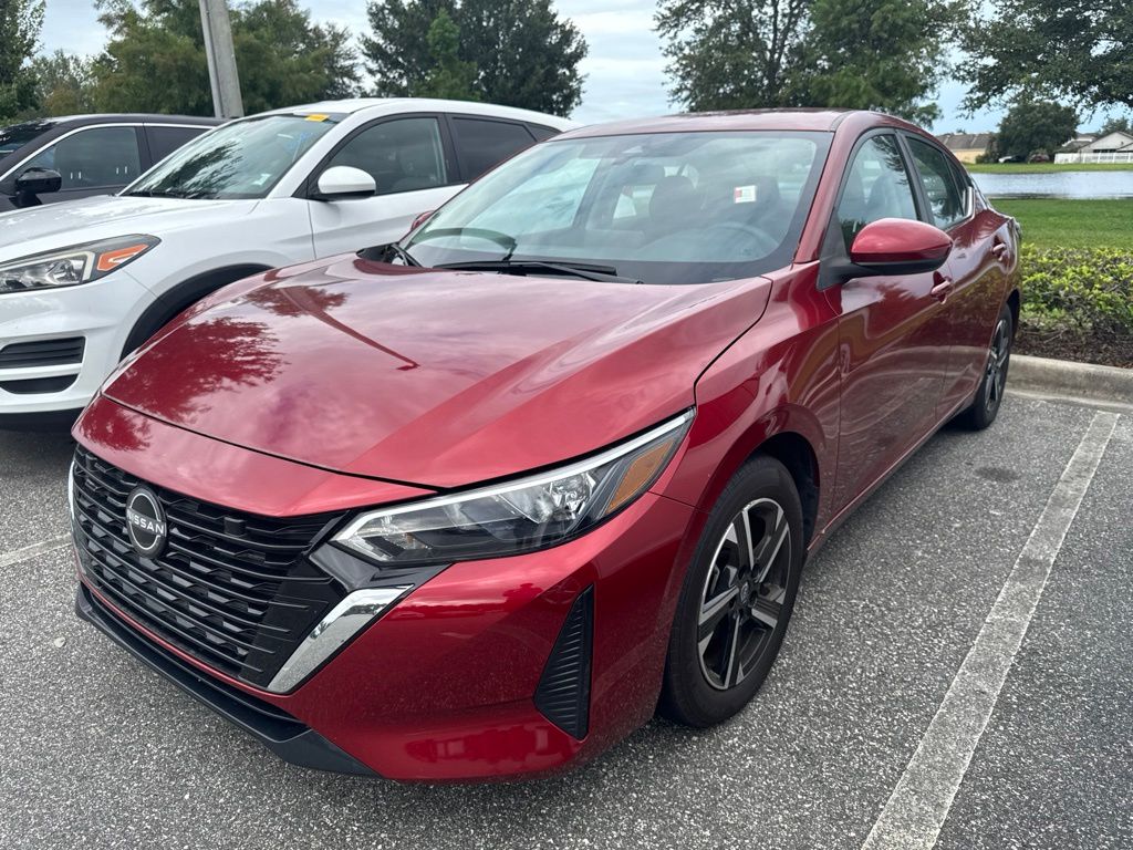 Red (Scarlet) 2024 Nissan Sentra Sedan Front-Wheel Drive Continuously Variable Transmission