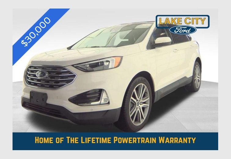 White Metallic 2022 Ford Edge Titanium AWD SUV / Crossover All-Wheel Drive 8-Speed Automatic