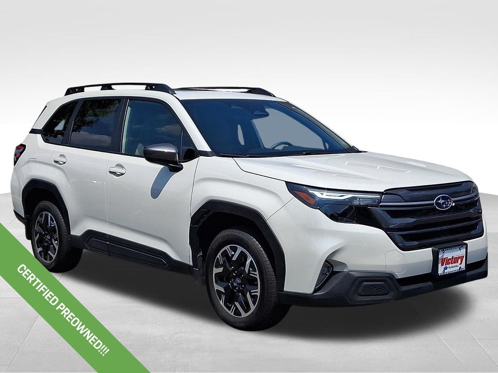 Crystal White Pearl 2025 Subaru Forester SUV / Crossover All-Wheel Drive Continuously Variable Transmission