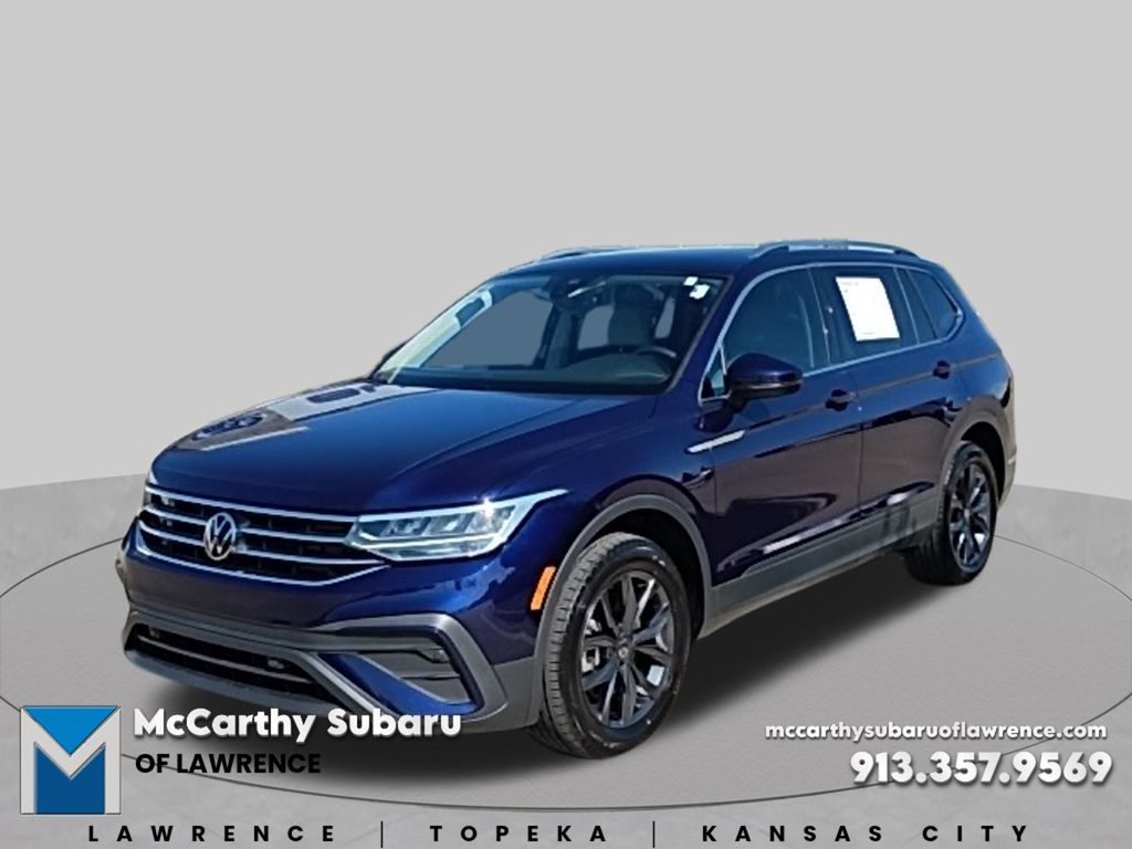 Atlantic Blue Metallic 2023 Volkswagen Tiguan SUV / Crossover All-Wheel Drive 8-Speed Automatic