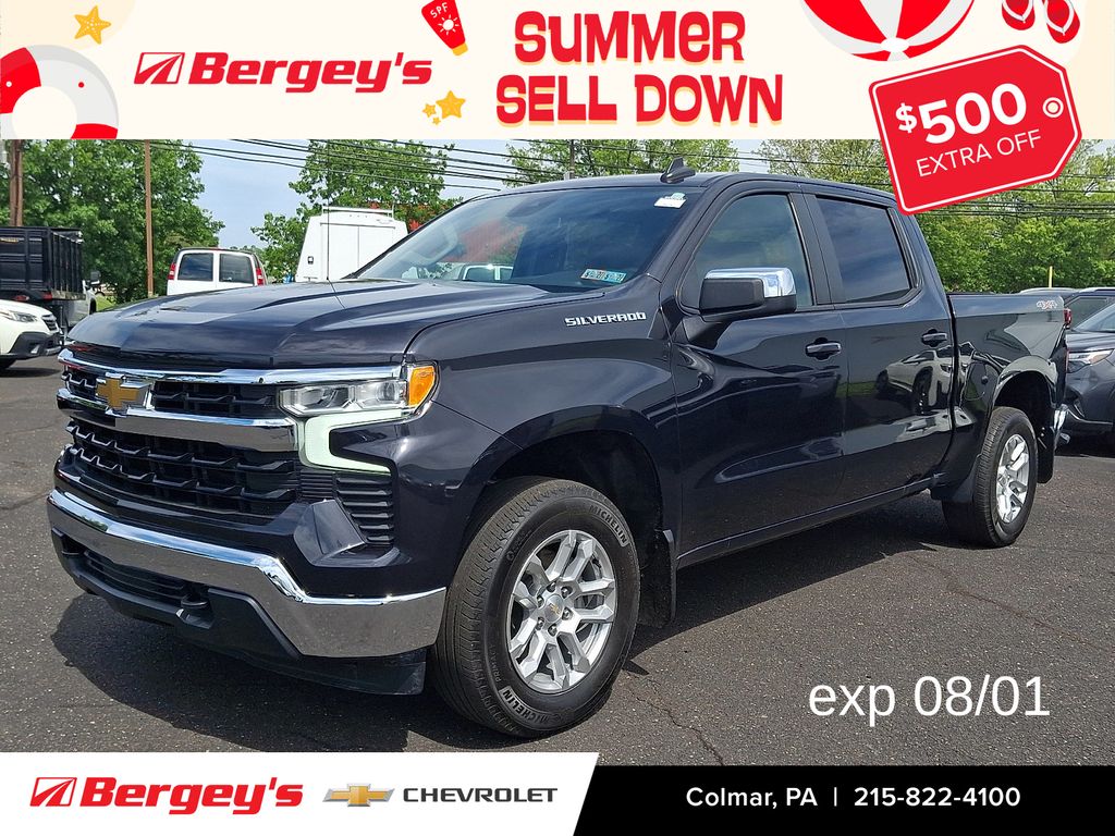 Dark Ash Metallic 2023 Chevrolet Silverado 1500 Pickup Truck Four-Wheel Drive 8-Speed Automatic