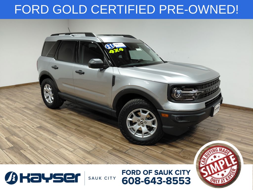 Silver Metallic 2021 Ford Bronco Sport SUV / Crossover All-Wheel Drive 8-Speed Automatic