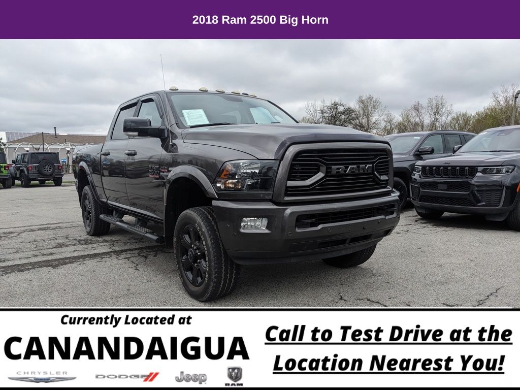 Gray (Granite Crystal Metallic Clearcoat) 2018 RAM 2500 Big Horn Crew Cab 4WD Pickup Truck Four-Wheel Drive 6-Speed Automatic