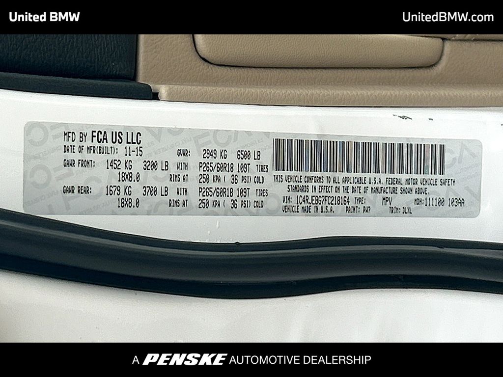 Thumbnail: 2015 Jeep Grand Cherokee - 15