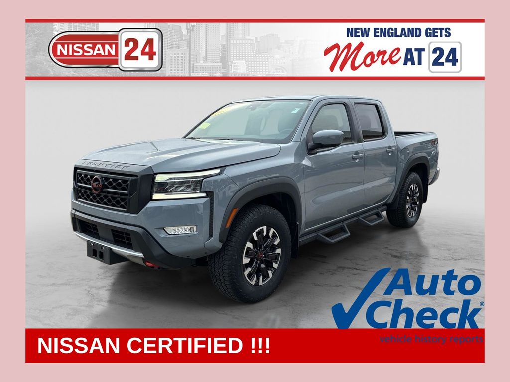 Boulder Gray 2023 Nissan Frontier Pickup Truck Four-Wheel Drive 9-Speed Automatic