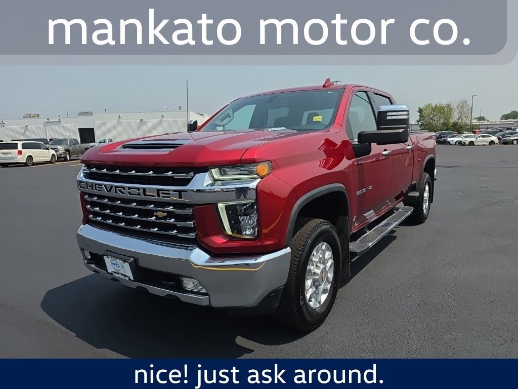 Cherry Red 2022 Chevrolet Silverado 3500HD Pickup Truck Four-Wheel Drive Automatic