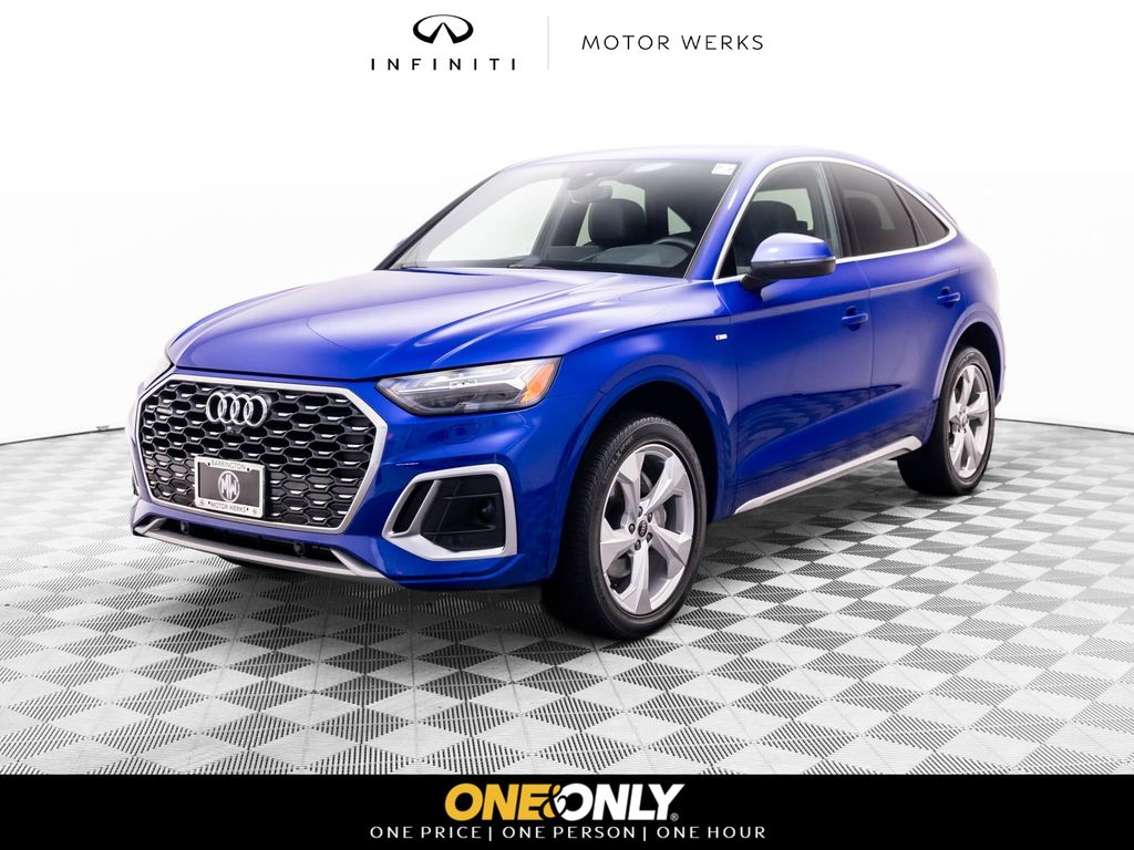 Blue Metallic 2023 Audi Q5 Sportback Sedan All-Wheel Drive 7-Speed Automatic