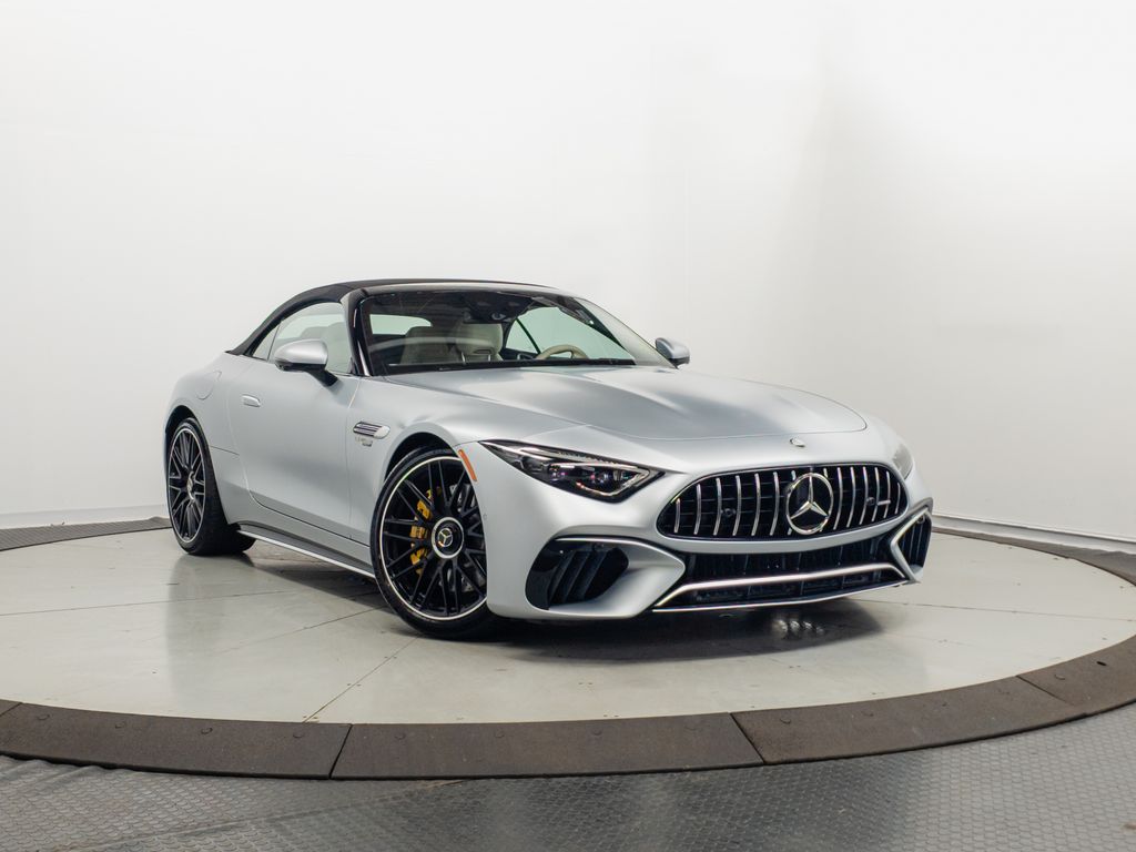 MANUFAKTUR Cirrus Silver MAGNO 2025 Mercedes-Benz SL-Class Convertible All-Wheel Drive 9-Speed Automatic