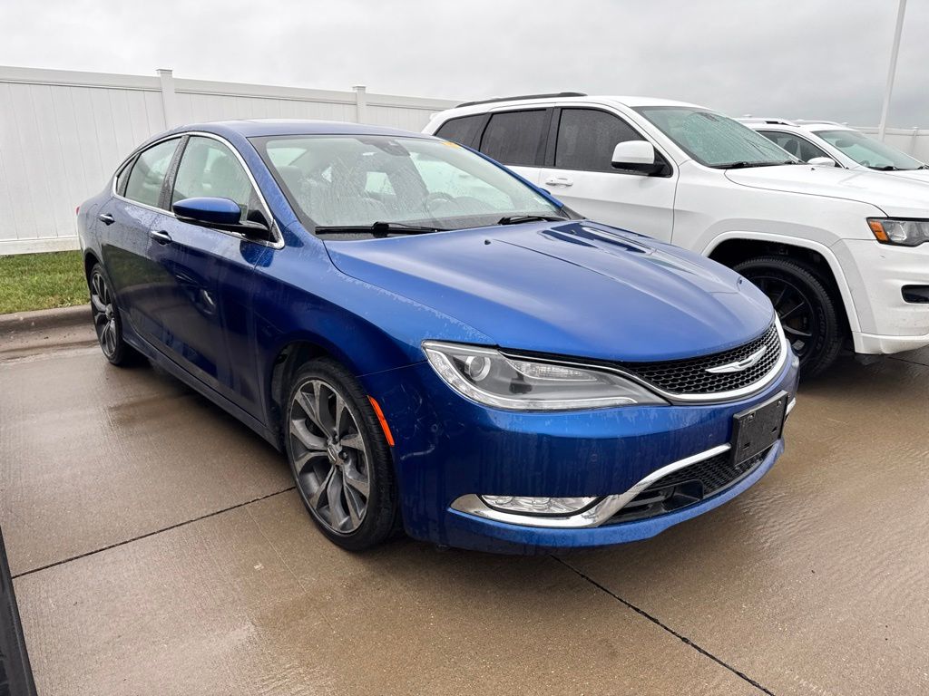Vivid Blue Pearlcoat 2015 Chrysler 200 Sedan Front-Wheel Drive 9-Speed Automatic
